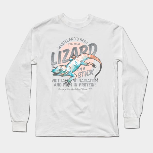 Wasteland's Best Lizard on a Stick Long Sleeve T-Shirt by Phosphorus